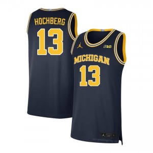 Michigan Wolverines Harrison Hochberg #13 Men's Basketball Jersey | Navy Stitch College Gear 371dHn3y