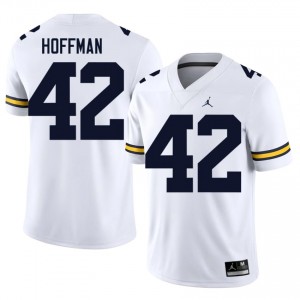 Jalen Hoffman #42 White Michigan Wolverines Football Embroidery Jersey | Men's NCAA Player Replica 50mkrg93