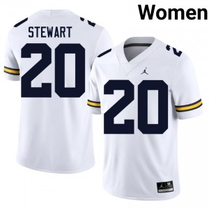 I'Marion Stewart #20 White Women's Football Jersey | Official Michigan NCAA Authentic Edition 0ayI3692