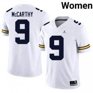 J.J. McCarthy #9 White Women's Football Jersey | Official UM Wolverines University Authentic Edition Yj408h88