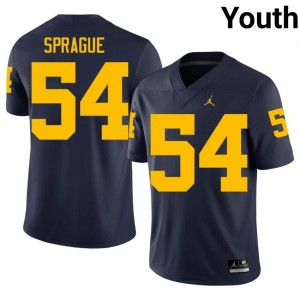Andrew Sprague Michigan #54 Navy Youth Football NCAA Embroidery Jersey | Fast Shipping N4X56778