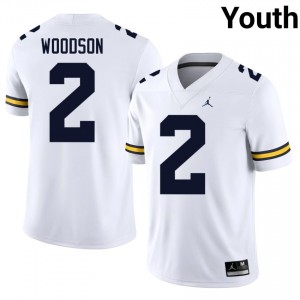 Charles Woodson #2 White Youth Football Jersey | Official UM Wolverines University Authentic Edition HcRQv765