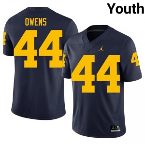 #44 Eli Owens Navy Premium Michigan Wolverines Youth Jersey | Big Ten College Football Excellence & Stitch hhnc3d19