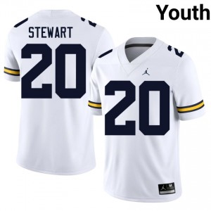 I'Marion Stewart #20 White Michigan Wolverines Football Stitched Jersey | Youth NCAA Player Replica 15887g36