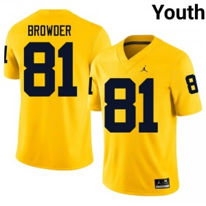 Maize Wolverines Jamar Browder #81 Football Stitched Jersey | Youth Player Football Apparel w5254H54