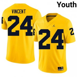 Maize Wolverines Jamarion Vincent #24 Football Stitched Jersey | Youth Player Football Apparel 7086MX91